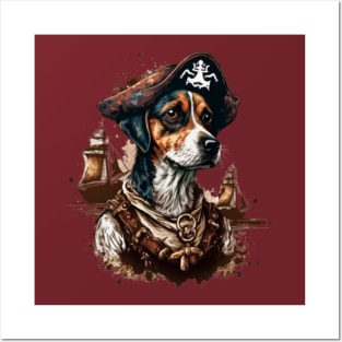 Dog Vintage Pirates Design Posters and Art